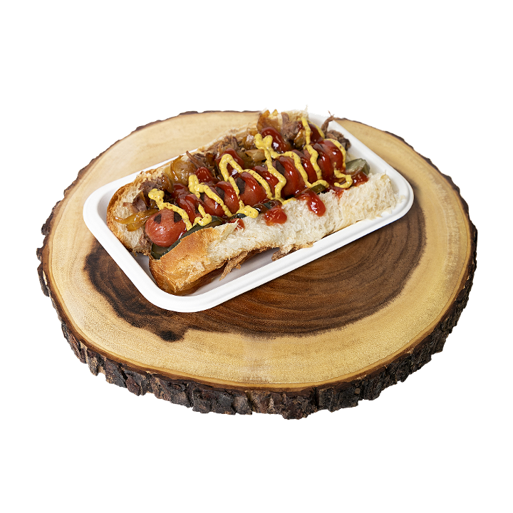 Pulled Beef Hot Dog