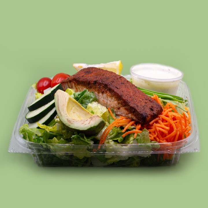Blackened Grilled Salmon Salad