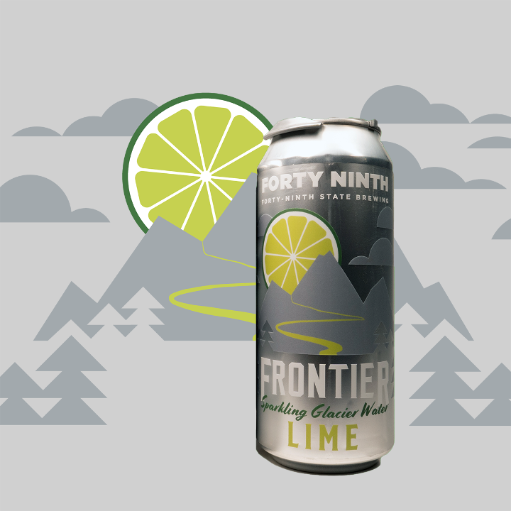 Frontier Lime Sparkling Glacier Water