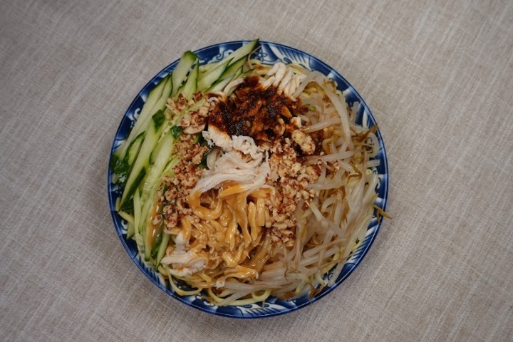 Cold Noodles Sesame Sauce With Chicken Shreds鸡丝麻酱凉面