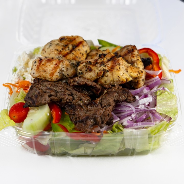 Combo Steak Tip & Chicken Kabob Salad