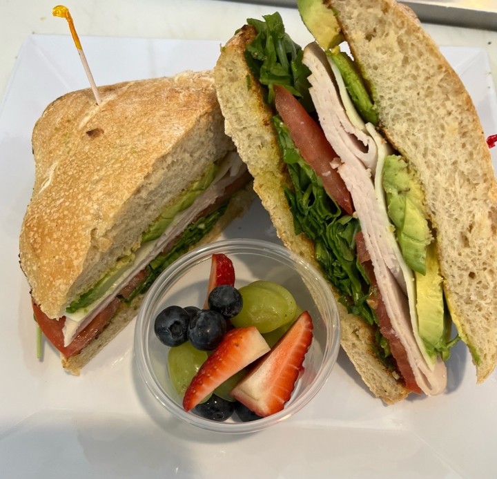Turkey avocado sandwich