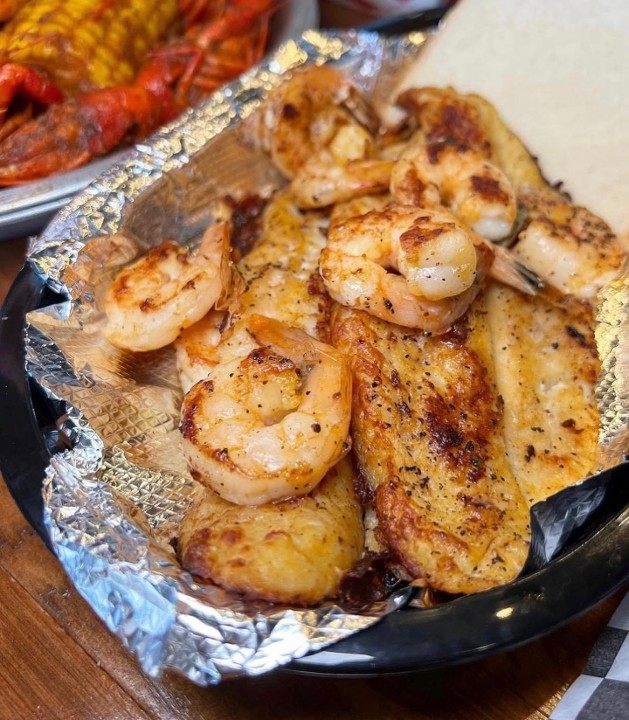 5pc Grilled Shrimp + 1 Fish Plate