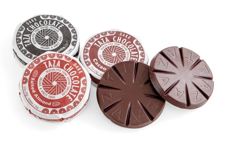 Salted Almond - Chocolate Discs - TAZA