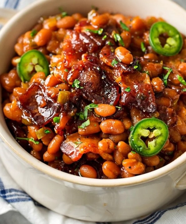 SWEET & SPICY BAKED BEANS