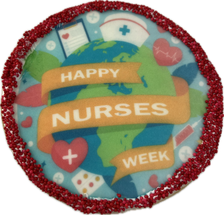 Happy Nurse's Week Sugar Cookie