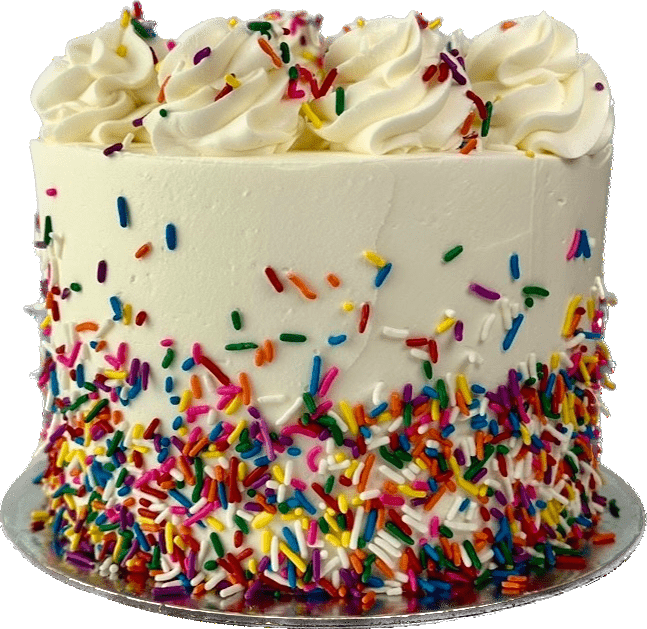 White Buttermilk Cake with Funfetti Filling