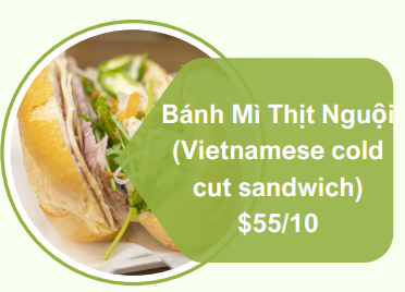 10 Bánh Mì Thịt Nguội/ Vietnamese Cold Cut Sandwich