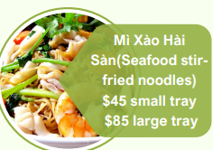 Mì Xào Hải Sản/Seafood stir-fried noodles (Small Tray)