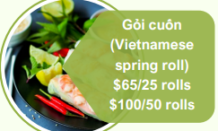 50 Giỏ cuốn (Vietnamese spring roll)