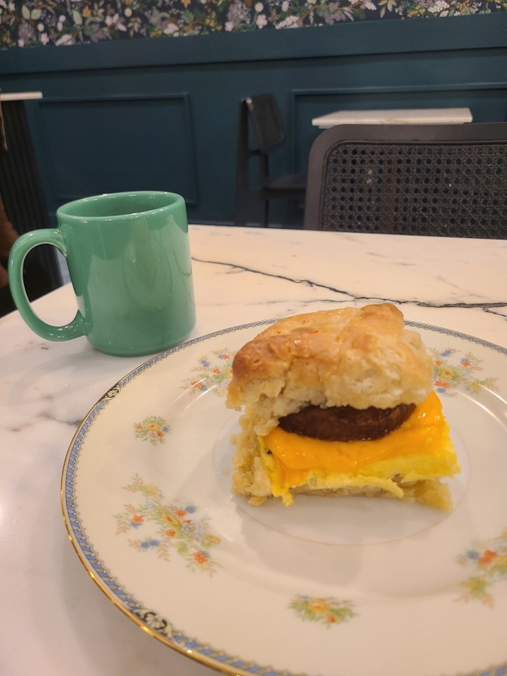 Sausage, Egg, and Cheese Breakfast Sandwich--Available 9 AM - Noon