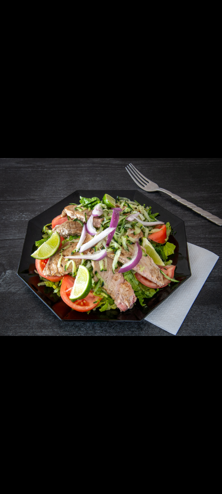 Grilled tuna  steak salad