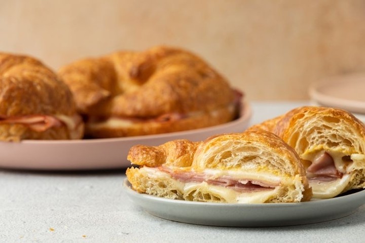 Croissant with Ham and Gruyère cheese
