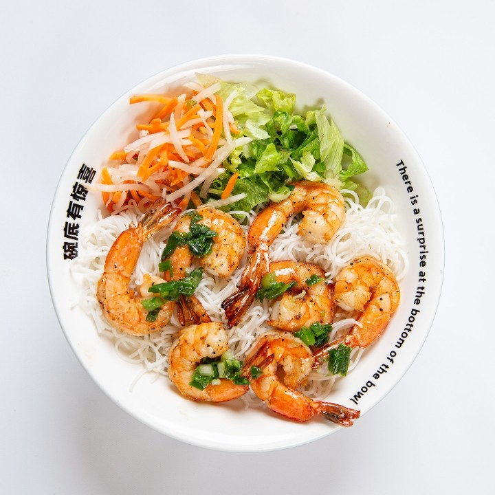 B5. Bún Tôm Nướng - Grilled Shrimps noodle bowl