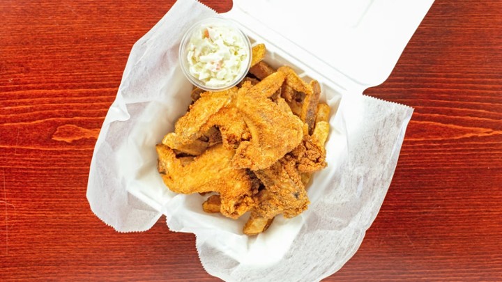 Wing Basket - 4pc (includes fries & slaw)