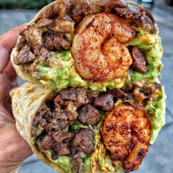 Burrito de Asada & Camaron