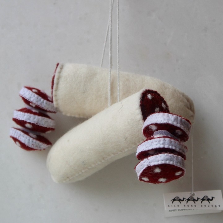 Salami Felt Ornament