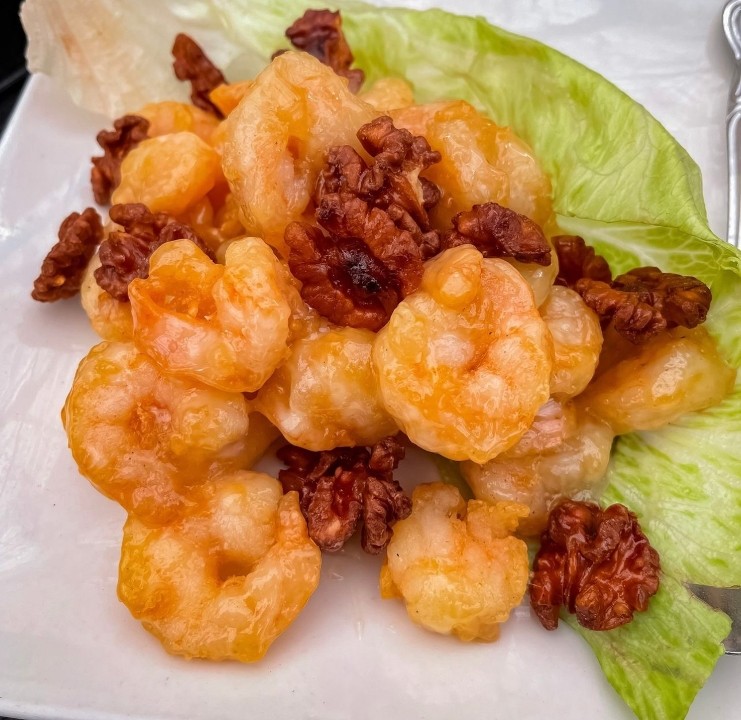 核 桃 蝦 (全)Honey Walnut Shrimp Full