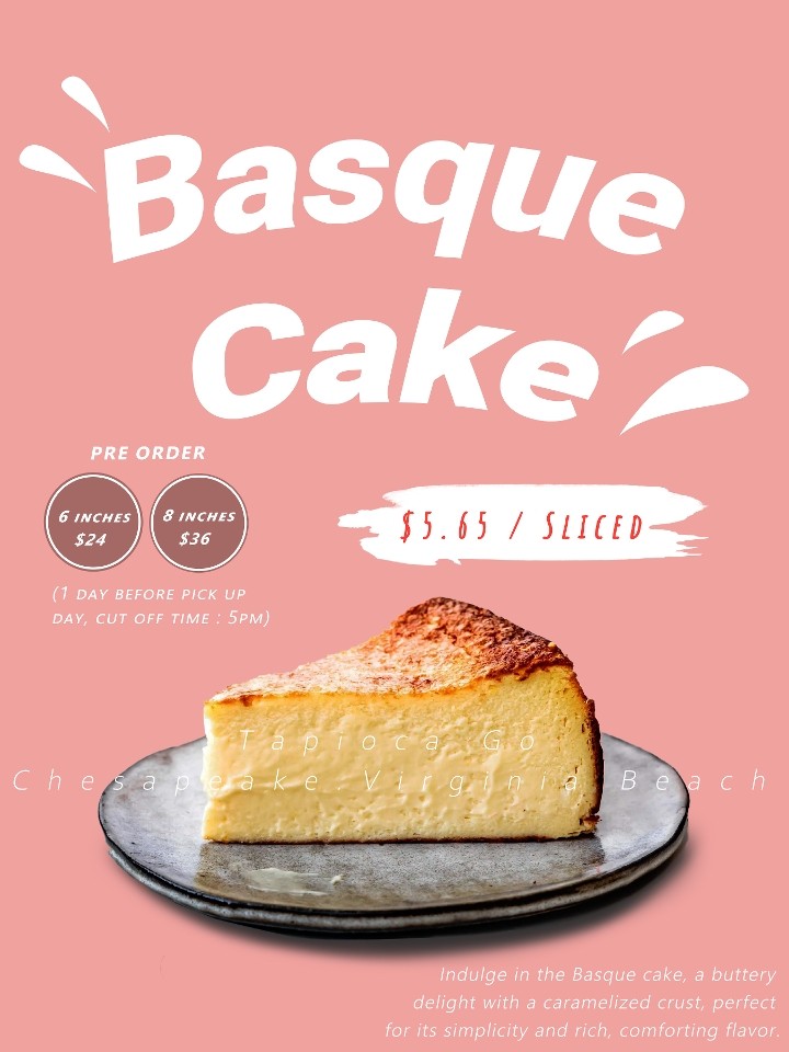 Sliced Basque Cake