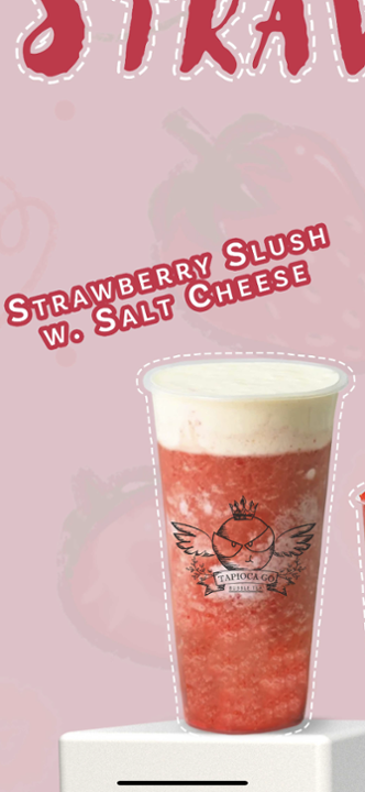 Strawberry Slush w. Cheese Foam