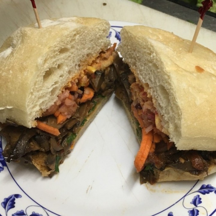 Szechuan Mushroom Medley Sandwich