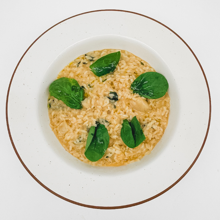 Risotto with Cod and Spinach