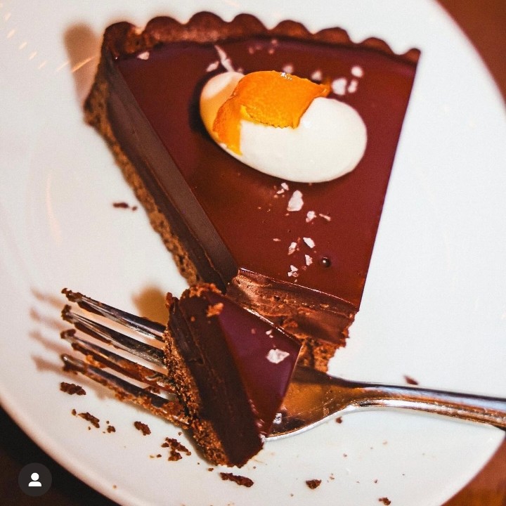 Dark Chocolate & Orange Ganache Tart