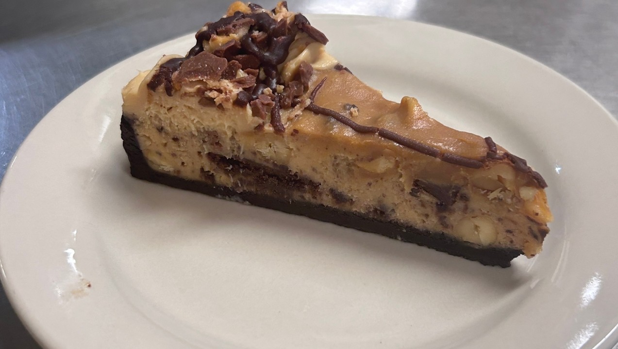 May Dessert of the Month Peanut Butter Carmel cake with Snickers