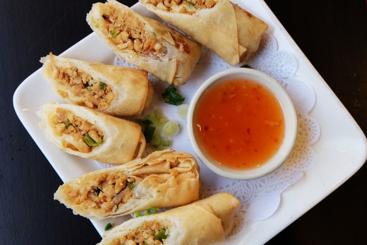 Basil Egg rolls (Poh Pia Krapao)