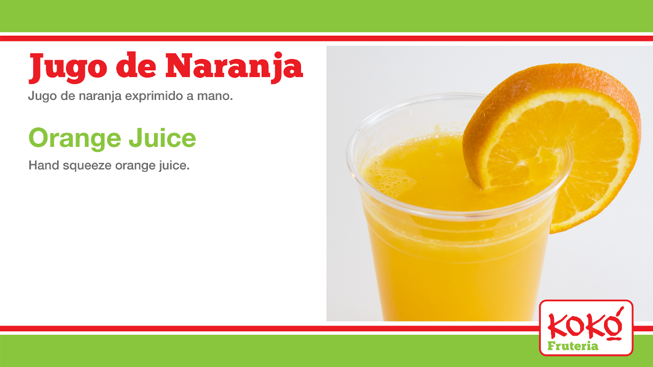 Jugó de Naranja / Orange Juice
