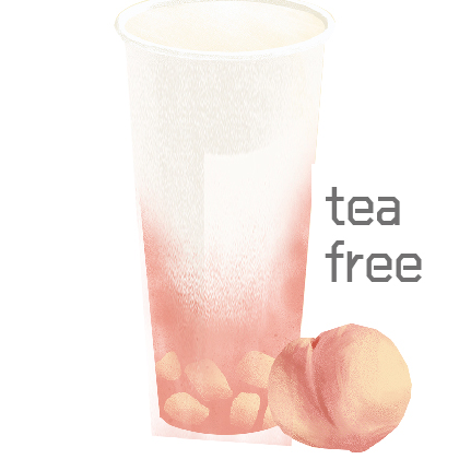 Peach milk with Lychee jerry