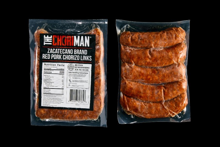 Zacatecano Red Pork Chorizo 5:1 Links