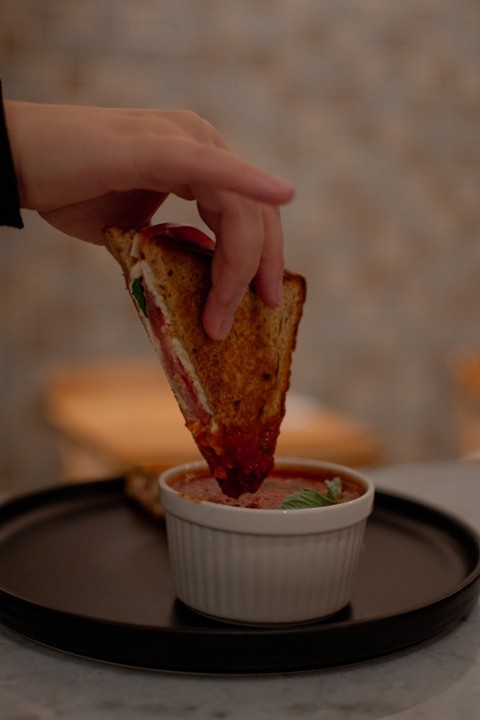 Funky Grilled Cheese & Tomato Bisque