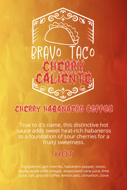 Cherry Caliente Hot Sauce Bottle