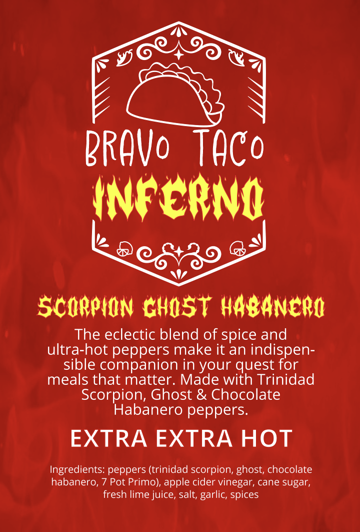 Inferno Hot Sauce Bottle