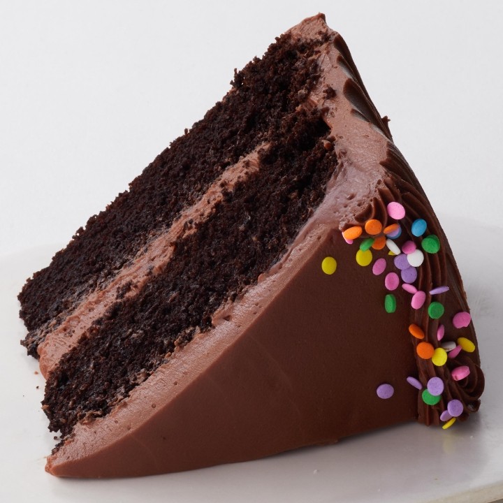 Chocolate Cake Slice w/ Chocolate Buttercream