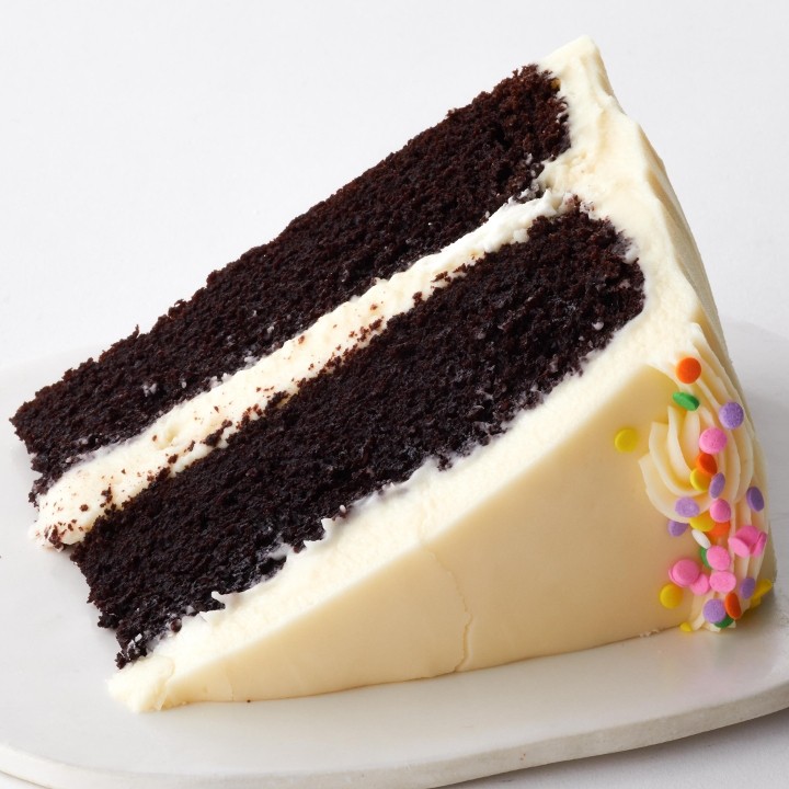 Chocolate Cake Slice w/ Vanilla Buttercream