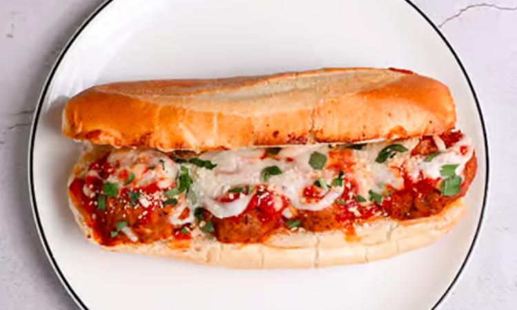 Parmigiana Meatball Sandwich