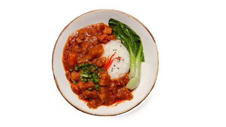C02 High Su Curry & Vegan Meat Rice Bowl咖喱素肉盖浇饭
