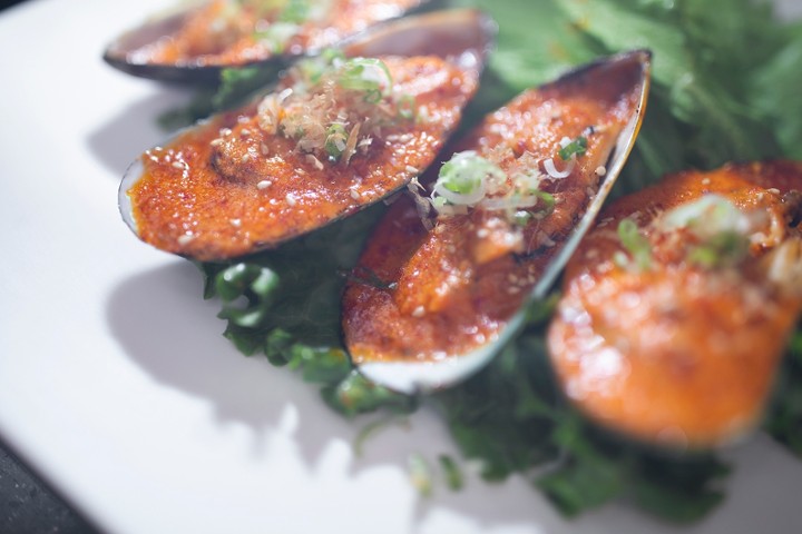 Baked Green Mussels