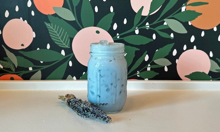 blue lavender latte
