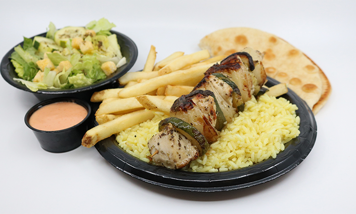 CHICKEN SOUVLAKI PLATE