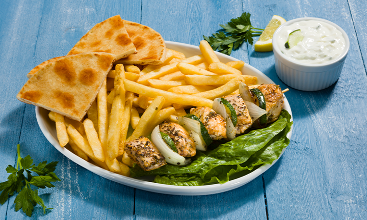 CHICKEN SOUVLAKI ENTREE