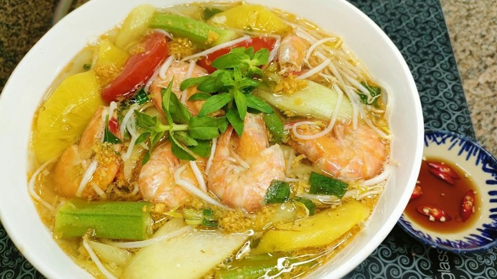 Sweet Sour shrimp soup