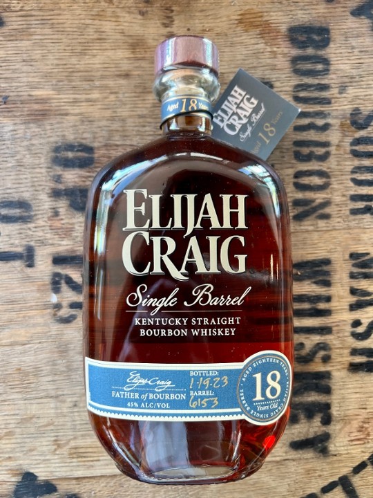ELIJAH CRAIG "18yr Single Barrel" - 90pf