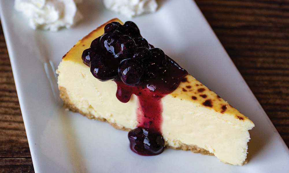 Blueberry Creme Brulee Cheesecake