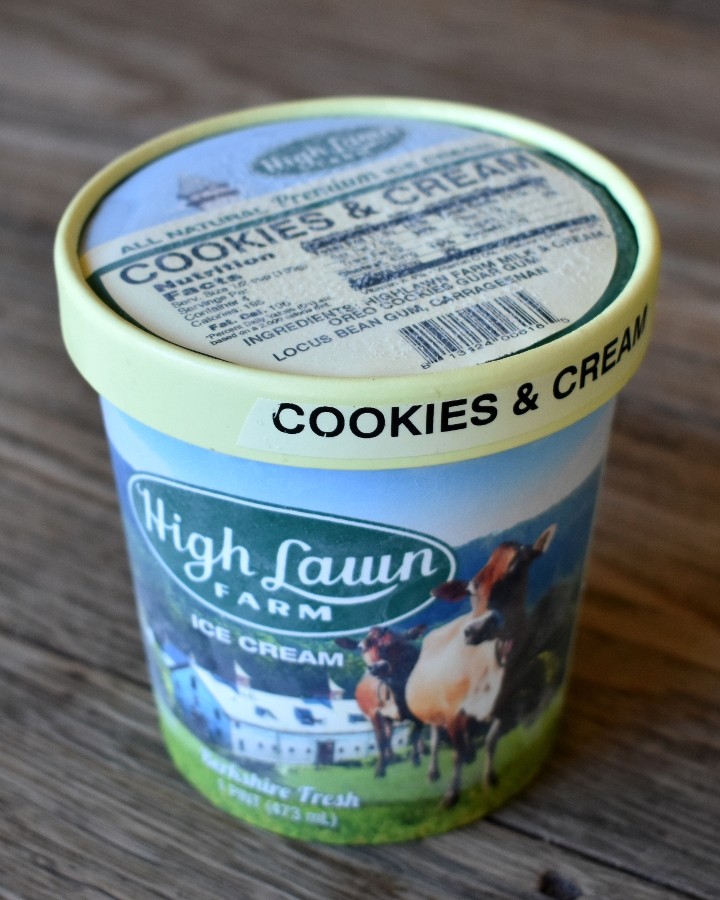 Cookies + Cream Ice Cream, High Lawn Farm (pint)