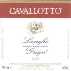 Cavallotto, Langhe Rosso, "Grign" 2022 (org)