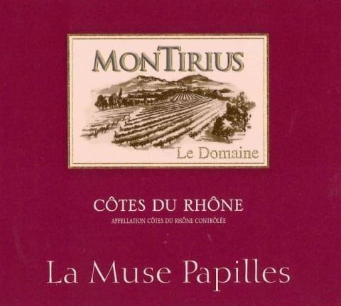Montirius, Côtes du Rhône, "La Muse Papilles" 2021 (bio)