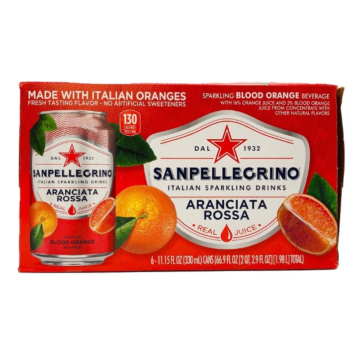 San Pellegrino, Aranciata Rossa (6 x 330mL cans)